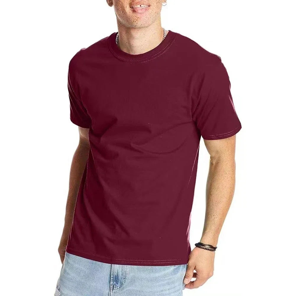 Men's Short Sleeve T-Shirt Round Neck Polyester Spandex Blend Base Layer Top Unisex T-shirt, Sweatshirt, Hoodie, Long Sleeve Tee - T-Shirt, Sweatshirt, Hoodie