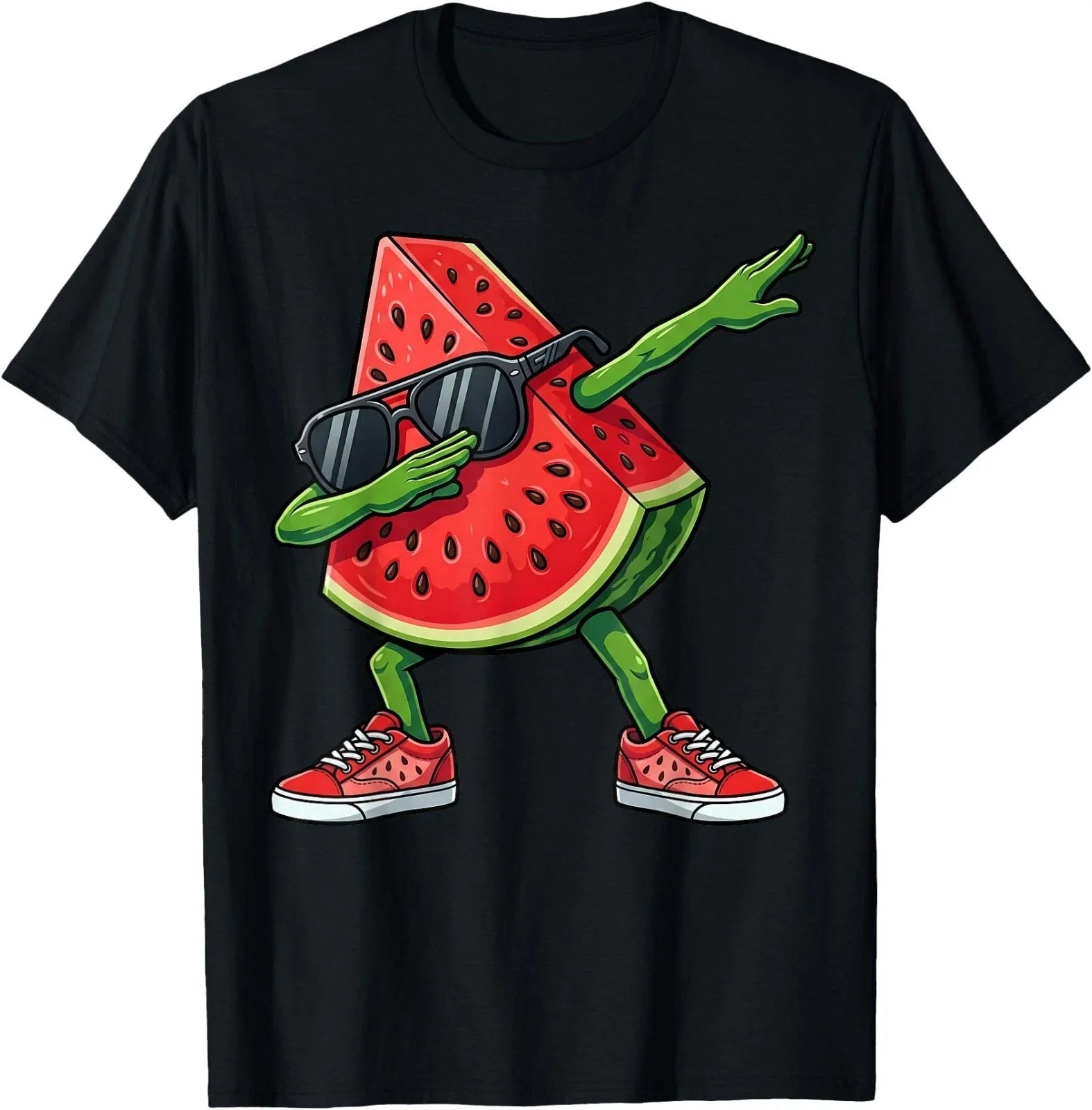 Dabbing Watermelon Kawaii Summer Tropical Fruit Lovers T-Shirt Unisex T-shirt, Sweatshirt, Hoodie, Long Sleeve Tee - T-Shirt, Sweatshirt, Hoodie