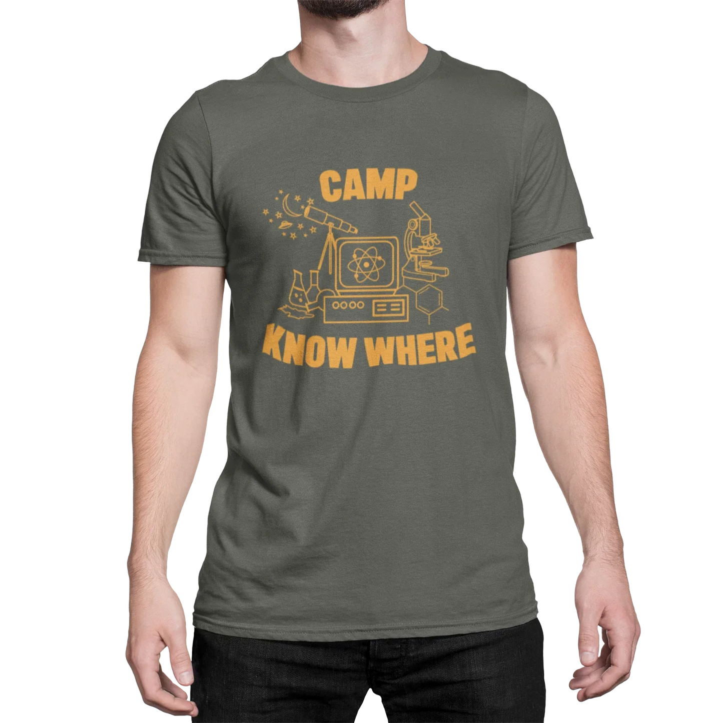 Camp Know Where TV Inspired Mens Ladies Unisex Retro  T-Shirt Dustin Nerd Unisex T-shirt, Sweatshirt, Hoodie, Long Sleeve Tee - T-Shirt, Sweatshirt, Hoodie
