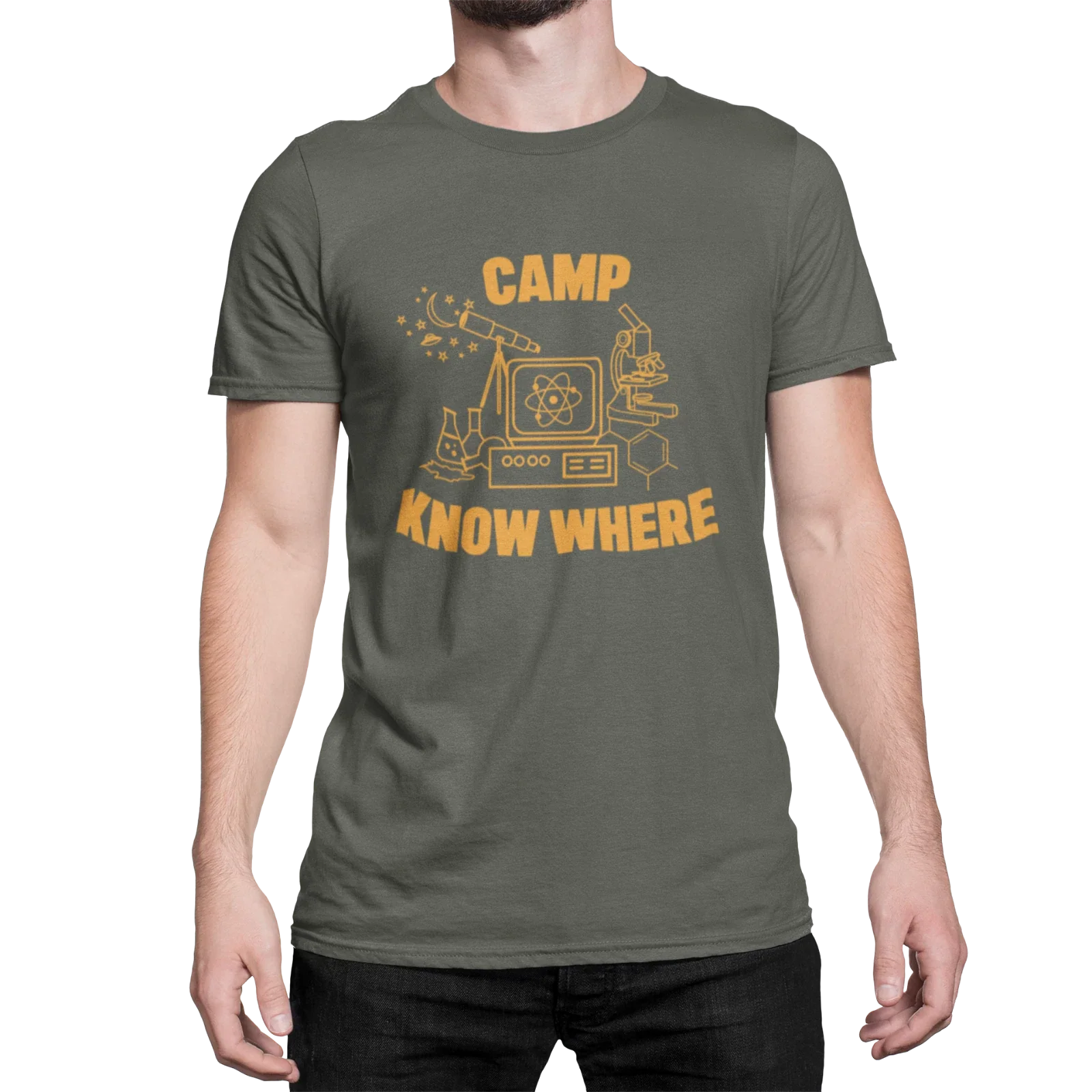 Camp Know Where TV Inspired Mens Ladies Unisex Retro  T-Shirt Dustin Nerd Unisex T-shirt, Sweatshirt, Hoodie, Long Sleeve Tee - T-Shirt, Sweatshirt, Hoodie