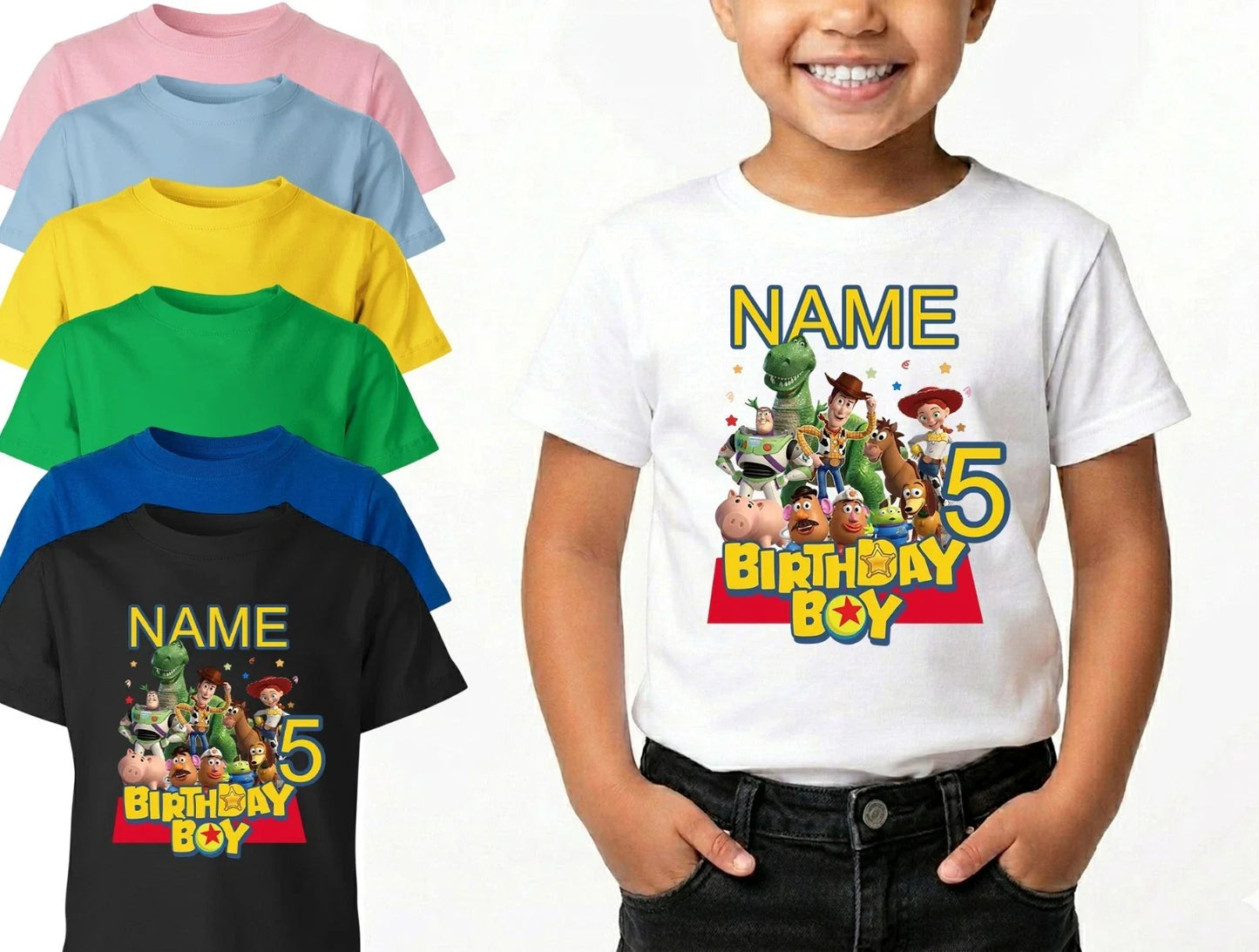 Personalised Birthday Kids T-Shirt Children Celebration Boys Girls Xmas Story Unisex T-shirt, Sweatshirt, Hoodie, Long Sleeve Tee - T-Shirt, Sweatshirt, Hoodie
