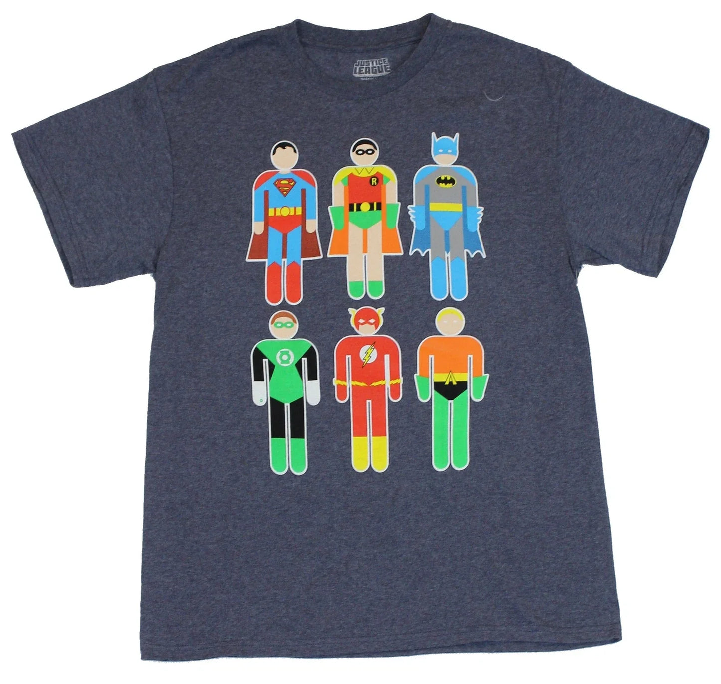 Justice League DC Adult New T-Shirt - Super Simple Team Pic Unisex T-shirt, Sweatshirt, Hoodie, Long Sleeve Tee - T-Shirt, Sweatshirt, Hoodie
