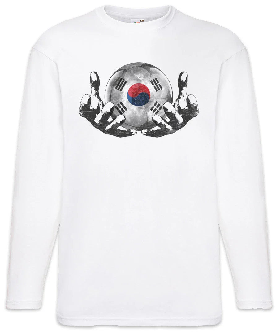 South Korea Football Magic Ball Men Long Sleeve T-Shirt Soccer Flag World Unisex T-shirt, Sweatshirt, Hoodie, Long Sleeve Tee - T-Shirt, Sweatshirt, Hoodie
