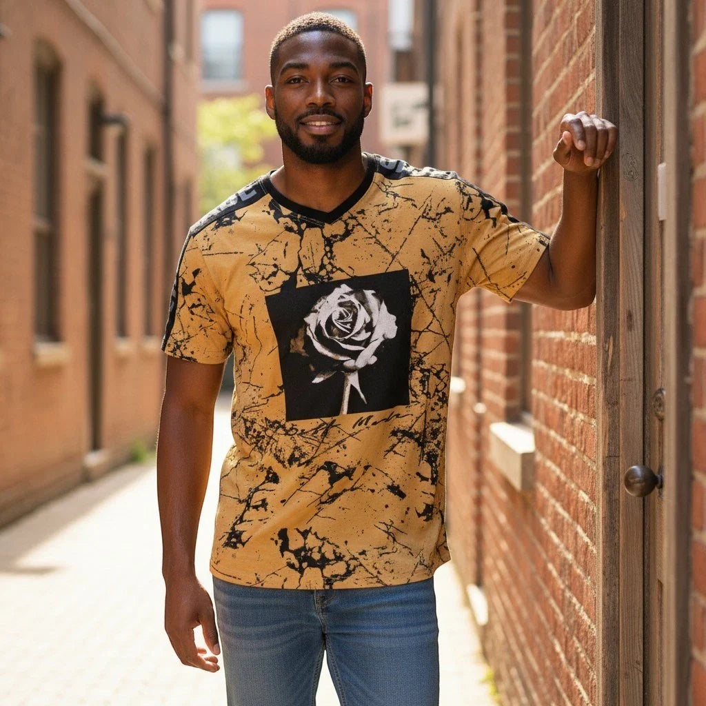 Original Gravity T-Shirt Size M Mustard Yellow New Rose Graphic Streetwear Tee Unisex T-shirt, Sweatshirt, Hoodie, Long Sleeve Tee - T-Shirt, Sweatshirt, Hoodie