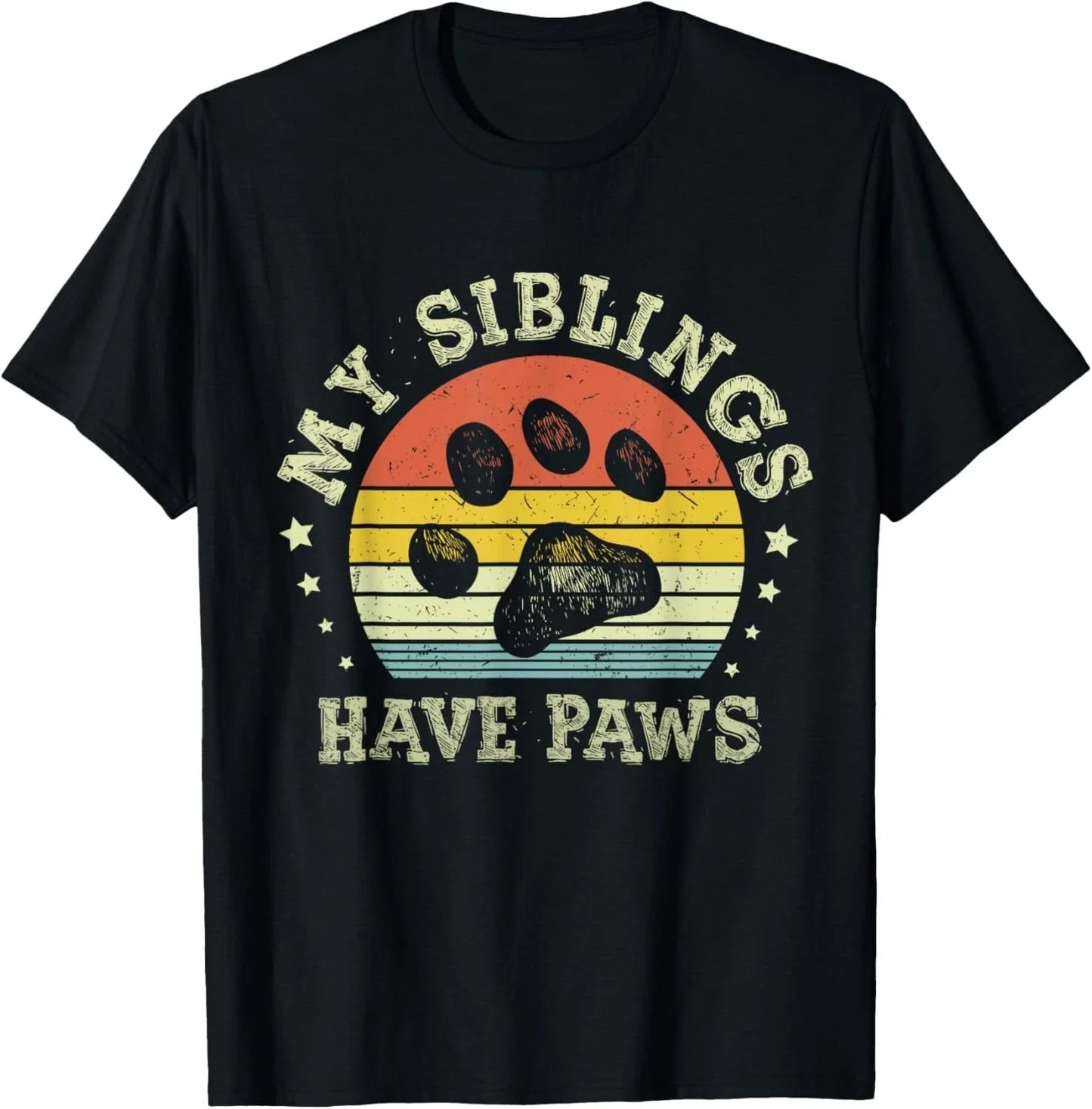 Ph Vintage My Siblings Have Paws Funny Dog Mom Sayings Gift Unisex T-Shirt Unisex T-shirt, Sweatshirt, Hoodie, Long Sleeve Tee - T-Shirt, Sweatshirt, Hoodie