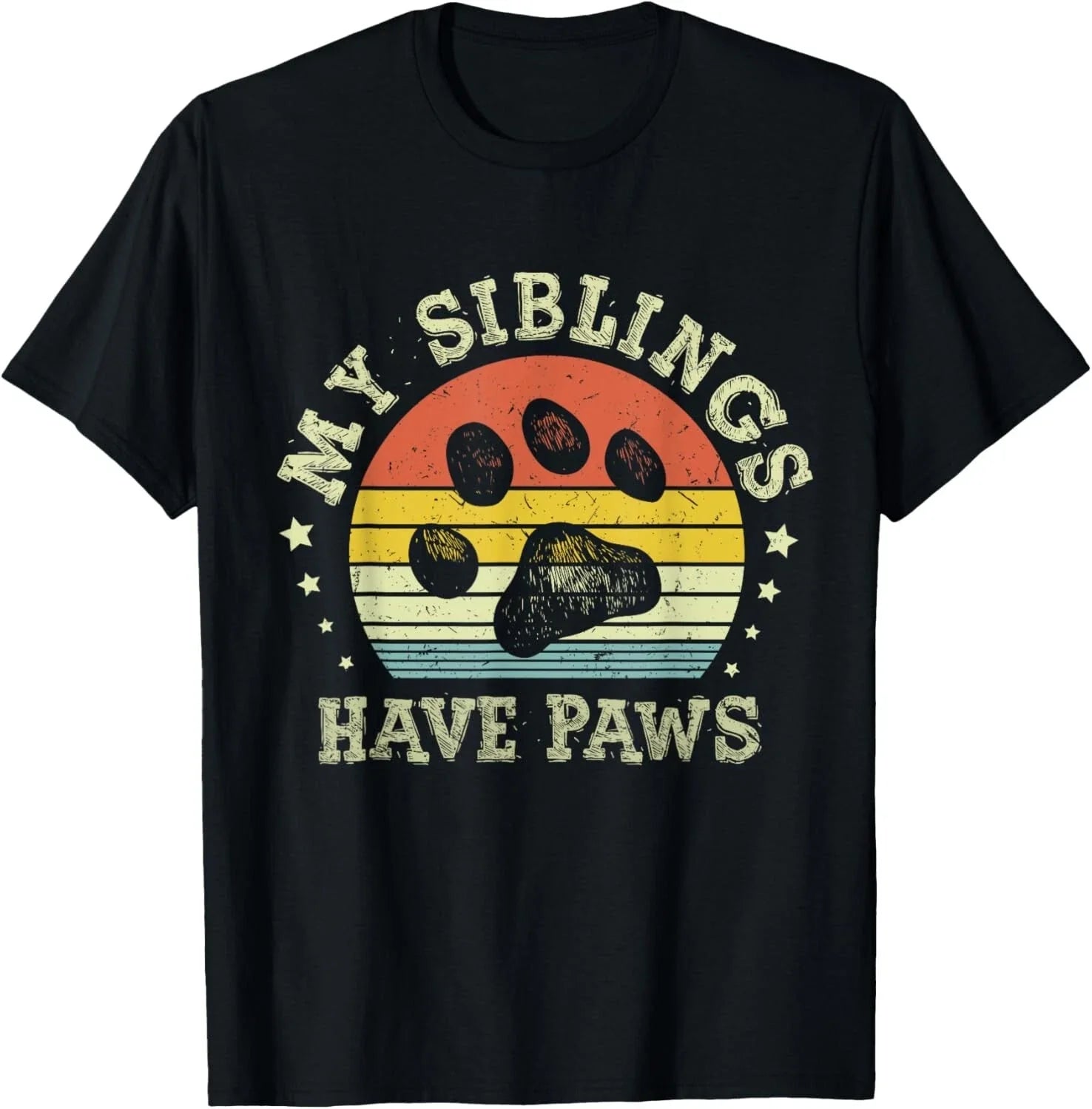 Ph Vintage My Siblings Have Paws Funny Dog Mom Sayings Gift Unisex T-Shirt Unisex T-shirt, Sweatshirt, Hoodie, Long Sleeve Tee - T-Shirt, Sweatshirt, Hoodie