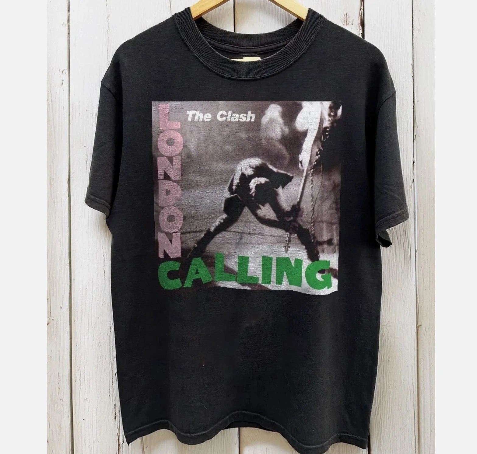 HOT! The Clash London calling Unisex Black T-shirt Size S-5XL Unisex T-shirt, Sweatshirt, Hoodie, Long Sleeve Tee - T-Shirt, Sweatshirt, Hoodie