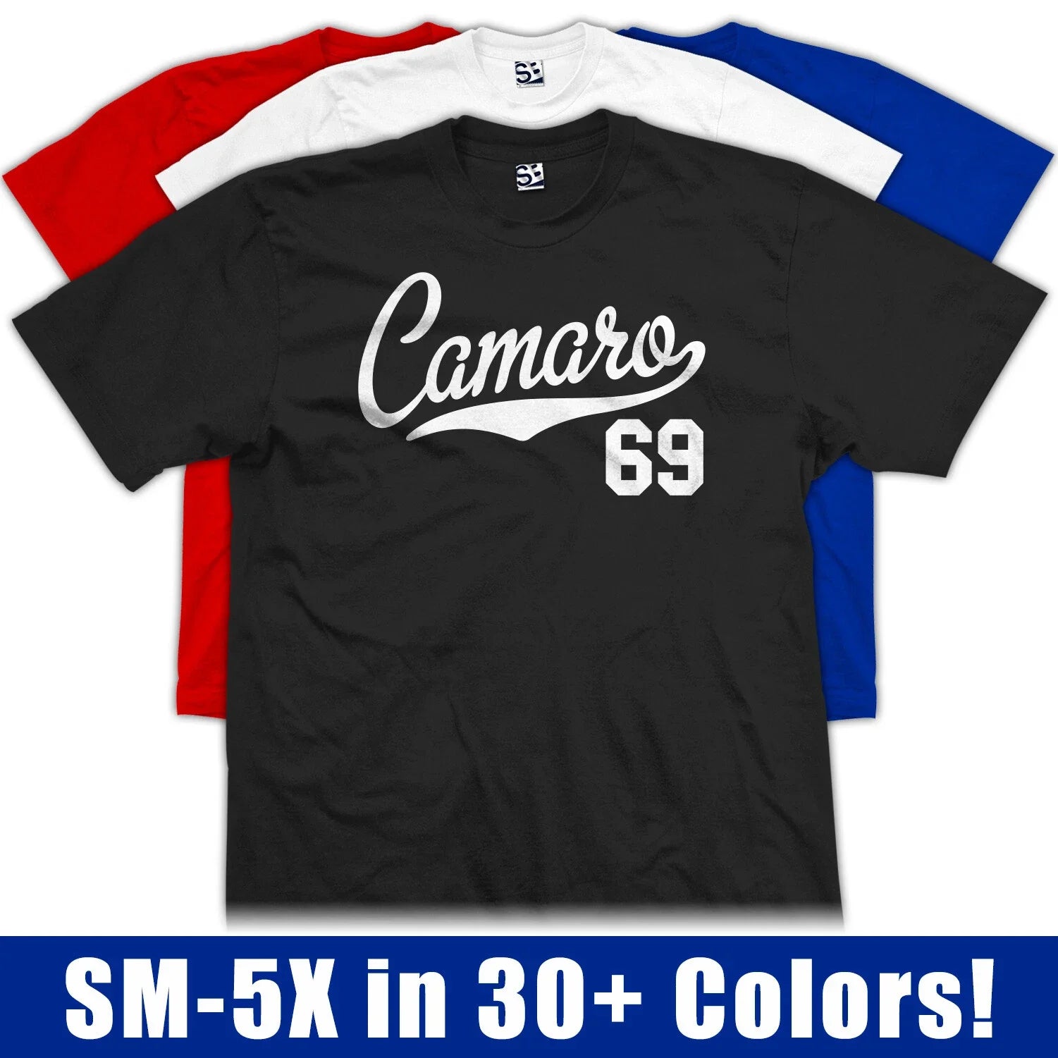 Camaro 69 Script T-Shirt | 1969 Z28 SS RS Muscle Sports Classic Car Jersey Tee Unisex T-shirt, Sweatshirt, Hoodie, Long Sleeve Tee - T-Shirt, Sweatshirt, Hoodie