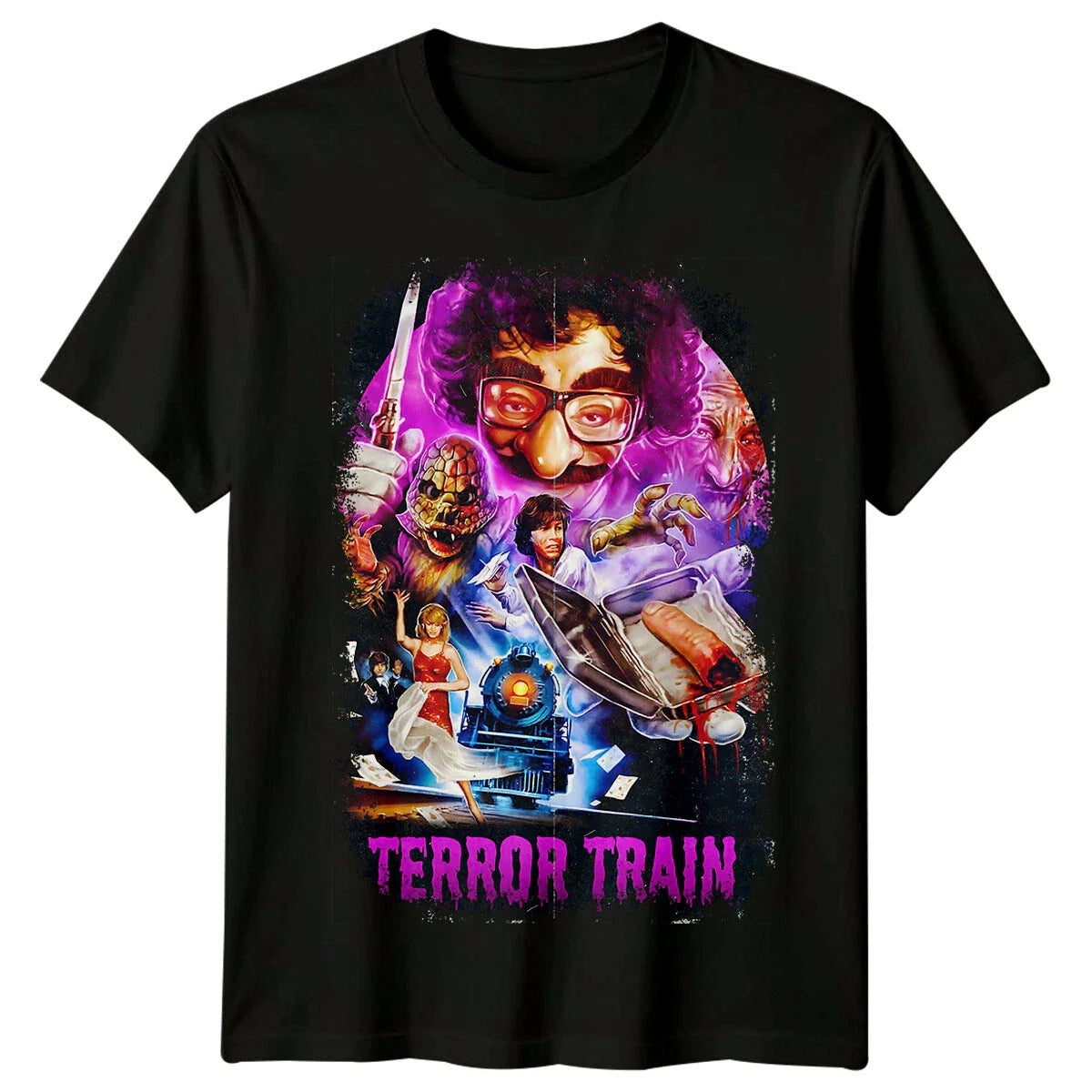 Terror Train (1980) Movie Poster Inspired T-Shirt Retro 80s Tee Unisex Unisex T-shirt, Sweatshirt, Hoodie, Long Sleeve Tee - T-Shirt, Sweatshirt, Hoodie