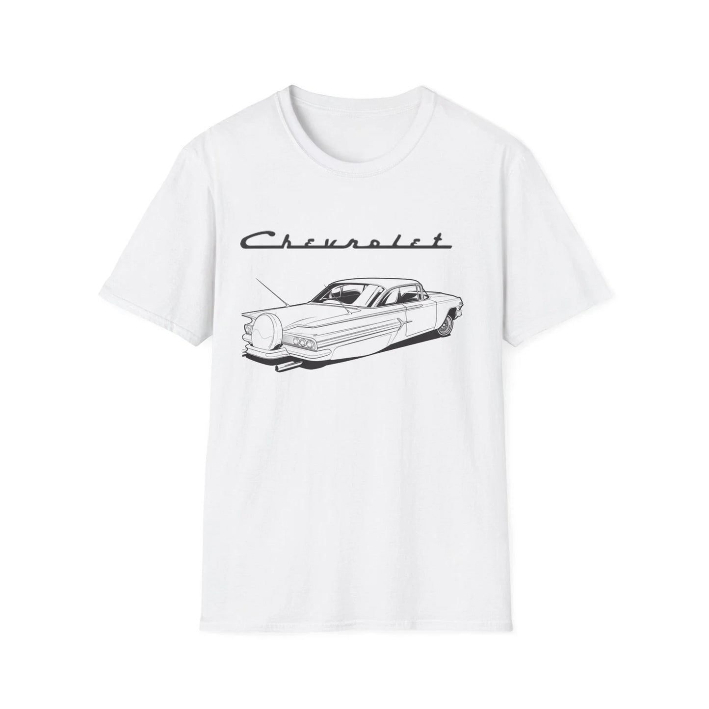 Chevrolet Classic 1960 Impala T-Shirt Sleek Simple Vintage Car American Muscle Unisex T-shirt, Sweatshirt, Hoodie, Long Sleeve Tee - T-Shirt, Sweatshirt, Hoodie