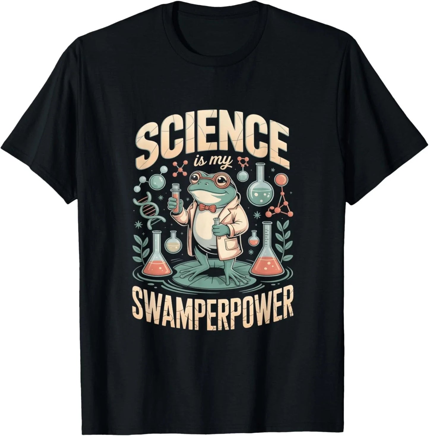 Frog Scientist Science is My Swamperpower Teacher School Gift T-Shirt Unisex T-shirt, Sweatshirt, Hoodie, Long Sleeve Tee - T-Shirt, Sweatshirt, Hoodie