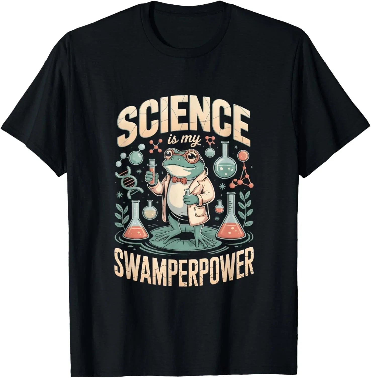 Frog Scientist Science is My Swamperpower Teacher School Gift T-Shirt Unisex T-shirt, Sweatshirt, Hoodie, Long Sleeve Tee - T-Shirt, Sweatshirt, Hoodie