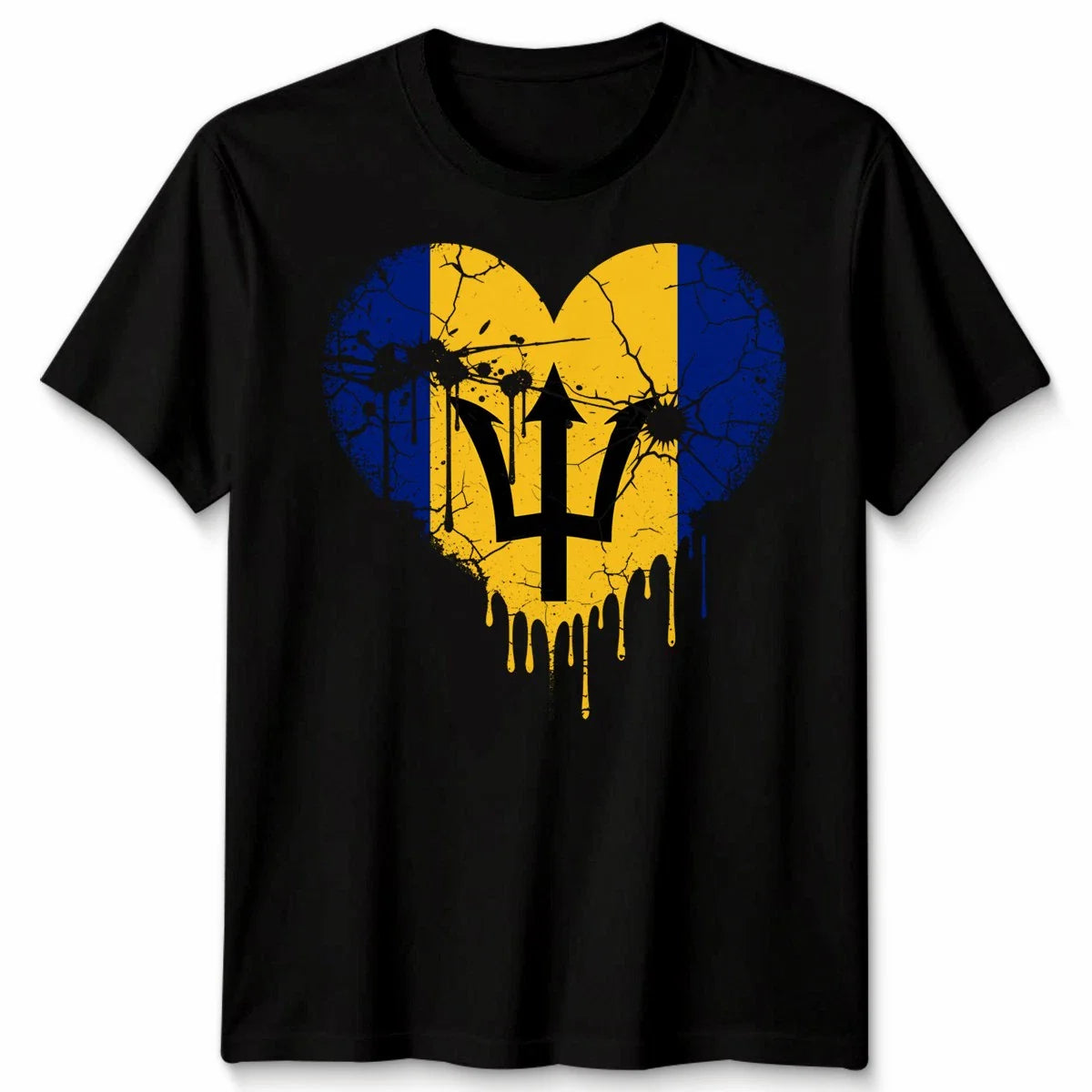 Love Barbados Flag Barbadians Day Football Unisex Cotton Tshirt Bajan Pride Gift Unisex T-shirt, Sweatshirt, Hoodie, Long Sleeve Tee - T-Shirt, Sweatshirt, Hoodie