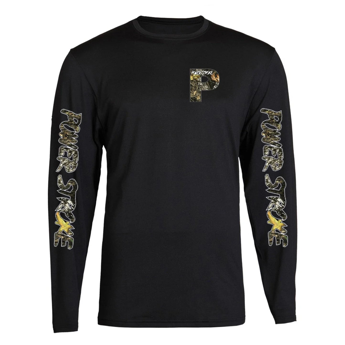 Camo Powerstroke T-Shirt Unisex Black Color Front S - 2XL Long Sleeve Unisex T-shirt, Sweatshirt, Hoodie, Long Sleeve Tee - T-Shirt, Sweatshirt, Hoodie