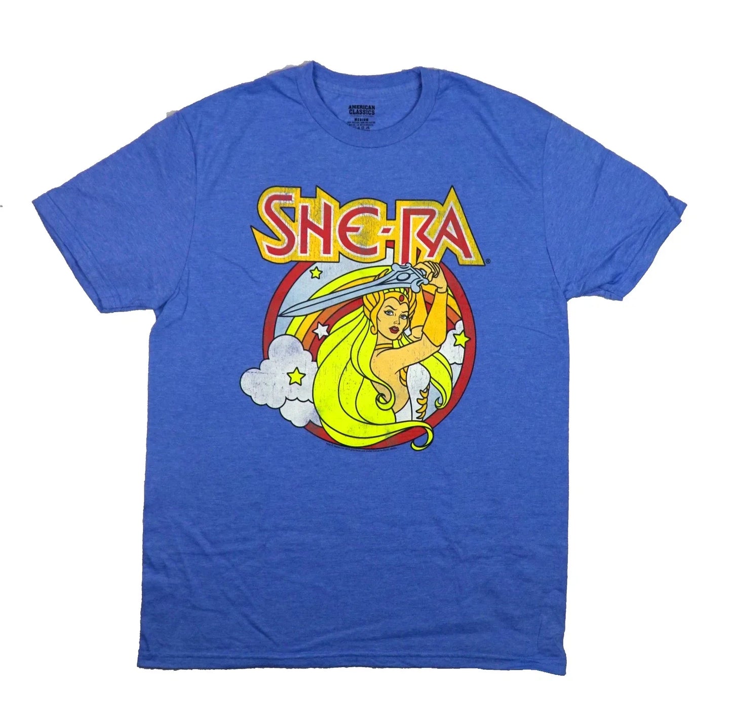 She-Ra Adult New T-Shirt - Distressed Sword Swinging Circle Logo Pic Unisex T-shirt, Sweatshirt, Hoodie, Long Sleeve Tee - T-Shirt, Sweatshirt, Hoodie