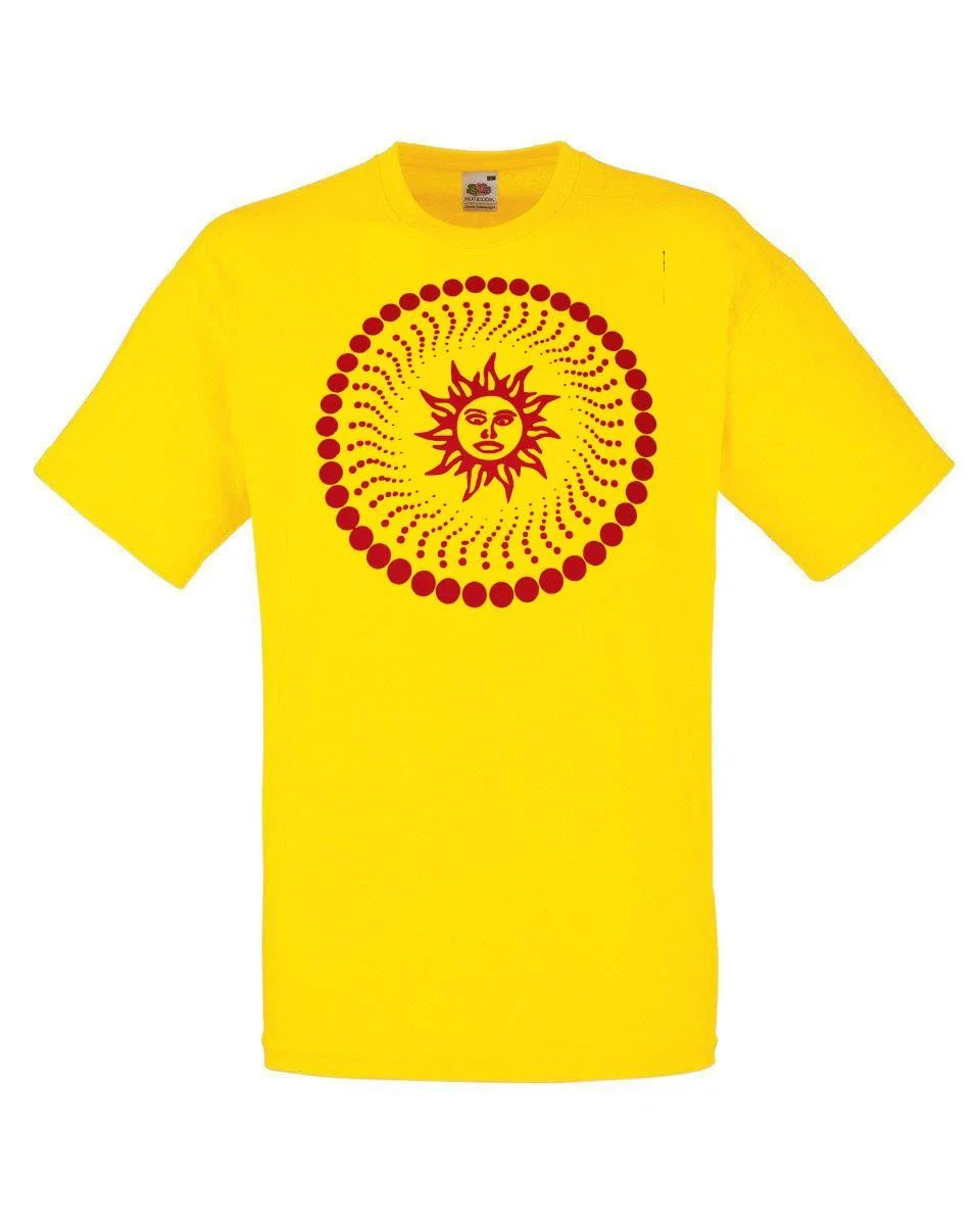 Adults California Sunrise Acid Trippy LSD Blotter Art 90s Unisex Yellow T-Shirt Unisex T-shirt, Sweatshirt, Hoodie, Long Sleeve Tee - T-Shirt, Sweatshirt, Hoodie