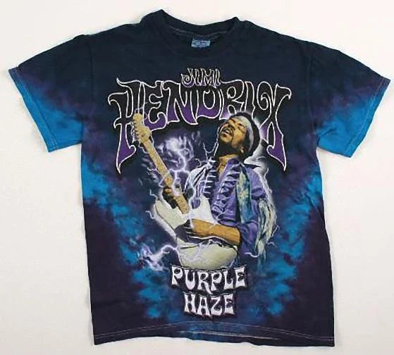 JIMI HENDRIX-PURPLE HAZE LIGHTNING-TIE DYE T-SHIRT  Sz XXL,3X Stratocaster RARE Unisex T-shirt, Sweatshirt, Hoodie, Long Sleeve Tee - T-Shirt, Sweatshirt, Hoodie