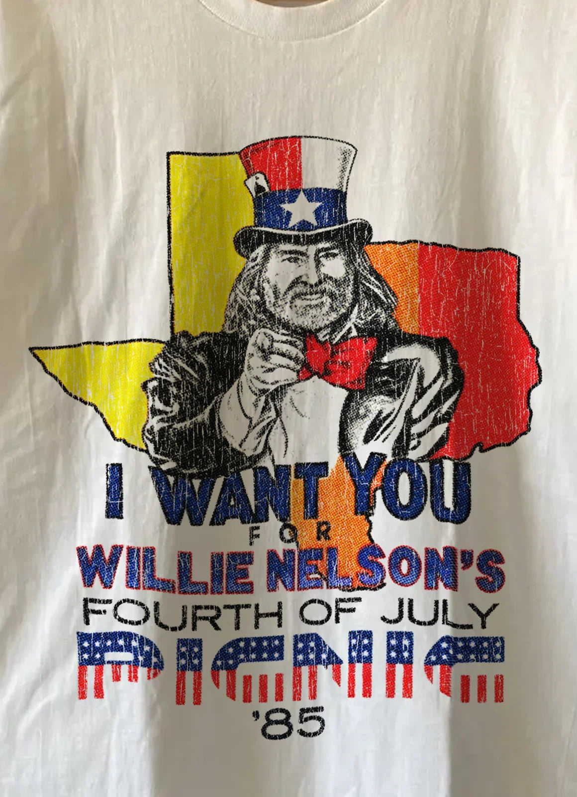 '85 Willie's Picnic Classic T-Shirt White XL Unisex T-shirt, Sweatshirt, Hoodie, Long Sleeve Tee - T-Shirt, Sweatshirt, Hoodie