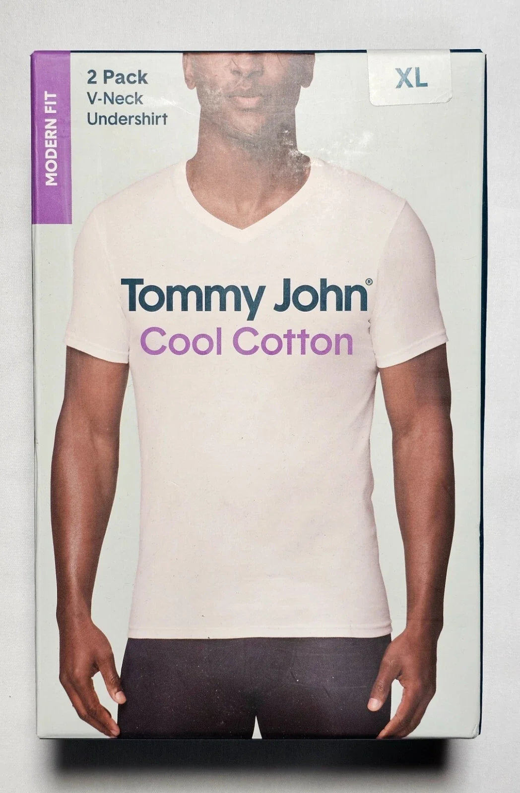 Tommy John Cool Cotton V-Neck Undershirt Modern Fit XL - White - 2-Pack Unisex T-shirt, Sweatshirt, Hoodie, Long Sleeve Tee - T-Shirt, Sweatshirt, Hoodie