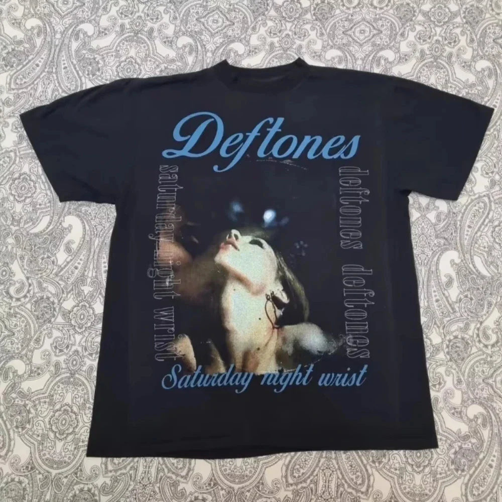 Deftones Saturday Night Wrist Graphic T Shirt  Grunge Band Y2K Streetwear S-4XL Unisex T-shirt, Sweatshirt, Hoodie, Long Sleeve Tee - T-Shirt, Sweatshirt, Hoodie