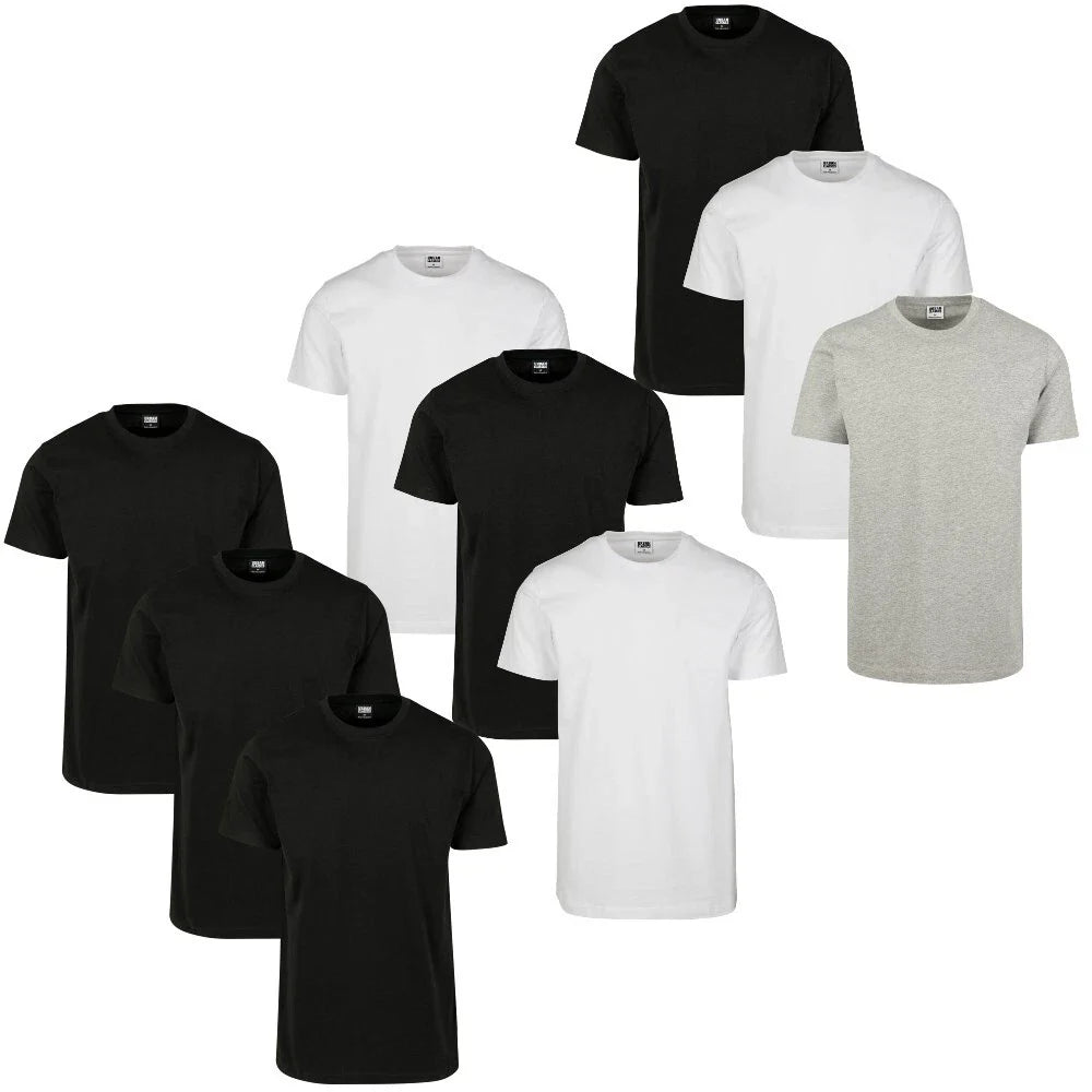 Urban Classics Basic 3-Pack Men's Empty Summer Crew Neck Cotton T-Shirt Unisex T-shirt, Sweatshirt, Hoodie, Long Sleeve Tee - T-Shirt, Sweatshirt, Hoodie