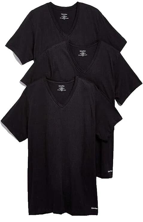 Calvin Klein Men's 3-Pack Cotton V-Neck Classic Slim T-Shirt Black Small Unisex T-shirt, Sweatshirt, Hoodie, Long Sleeve Tee - T-Shirt, Sweatshirt, Hoodie