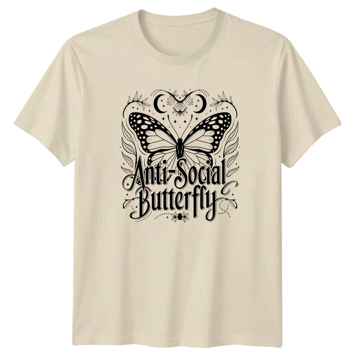 Anti Social Butterfly T-Shirt Introvert Humor Nature Lifestyle Birthday Gift Unisex T-shirt, Sweatshirt, Hoodie, Long Sleeve Tee - T-Shirt, Sweatshirt, Hoodie
