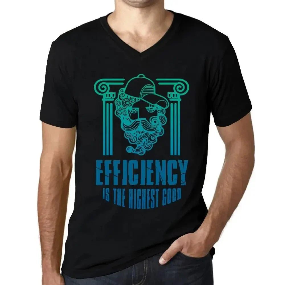Men's Graphic T-Shirt V Neck Efficiency Is The Highest Good Eco-Friendly Limited Unisex T-shirt, Sweatshirt, Hoodie, Long Sleeve Tee - T-Shirt, Sweatshirt, Hoodie