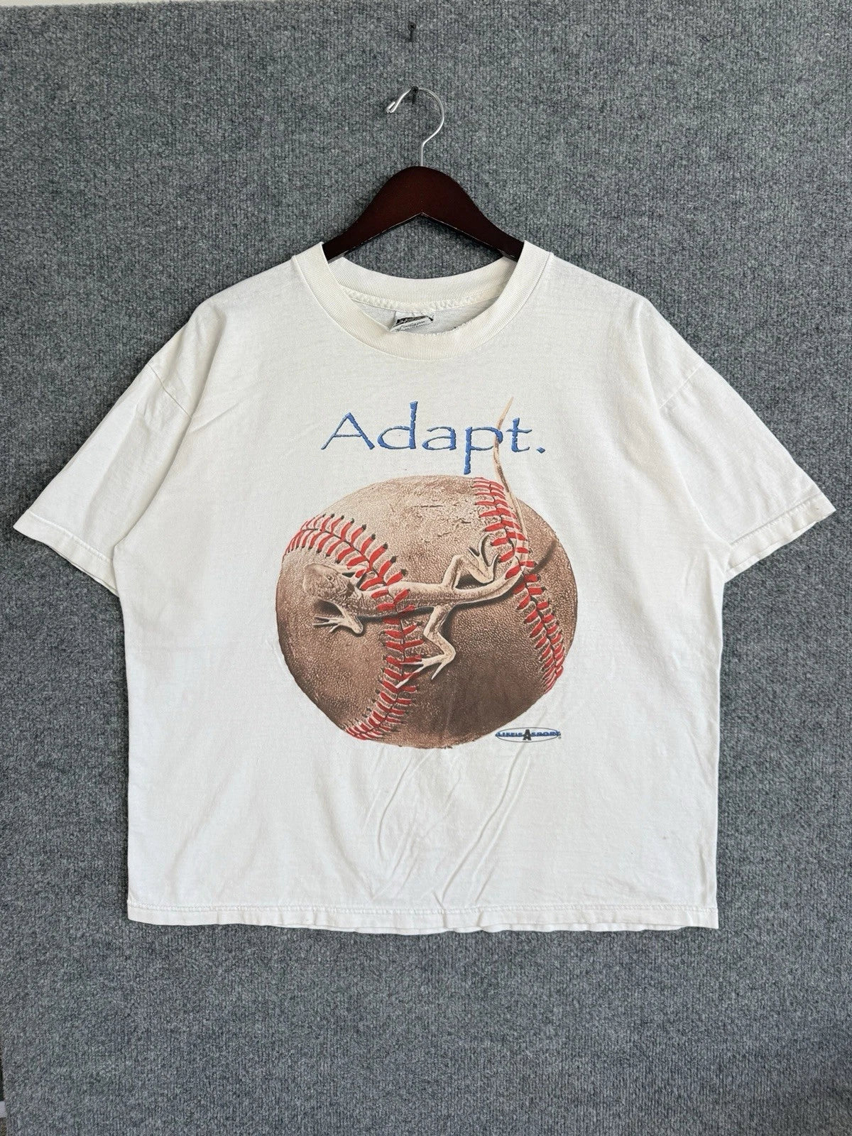 Vintage Lifes A Sport "Adapt" Baseball Lizard T Shirt 90s Sz XL Sports Animals Unisex T-shirt, Sweatshirt, Hoodie, Long Sleeve Tee - T-Shirt, Sweatshirt, Hoodie