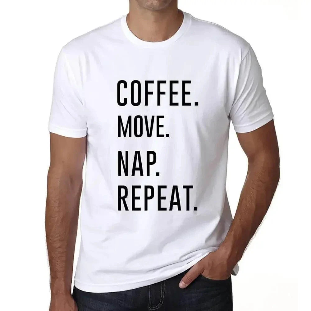 ULTRABASIC men's t-shirt coffee movement nap repetition coffee move nap Unisex T-shirt, Sweatshirt, Hoodie, Long Sleeve Tee - T-Shirt, Sweatshirt, Hoodie