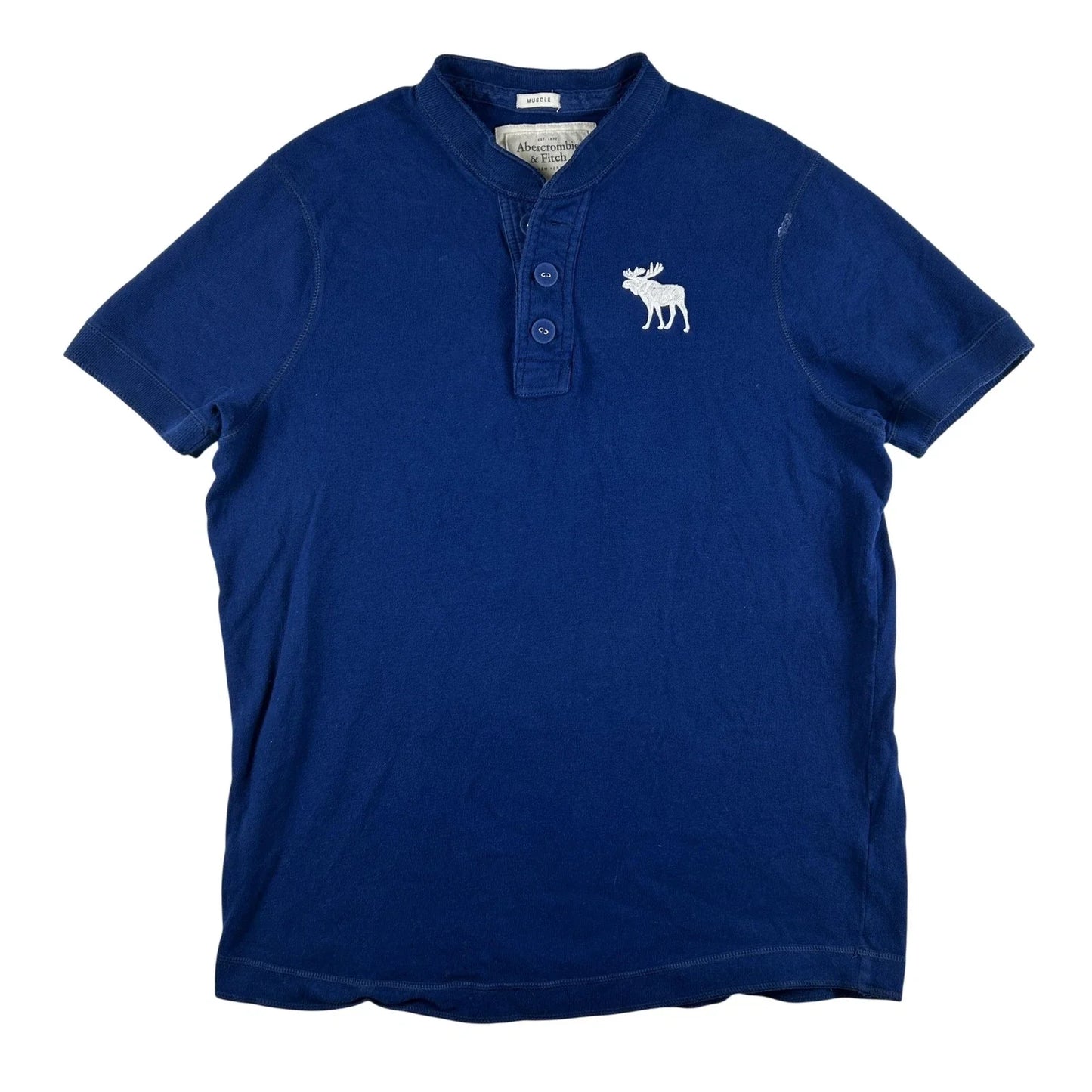 Vintage Abercrombie & Fitch Shirt Mens 2XL Big Moose Logo Muscle Henley Tee Y2K Unisex T-shirt, Sweatshirt, Hoodie, Long Sleeve Tee - T-Shirt, Sweatshirt, Hoodie