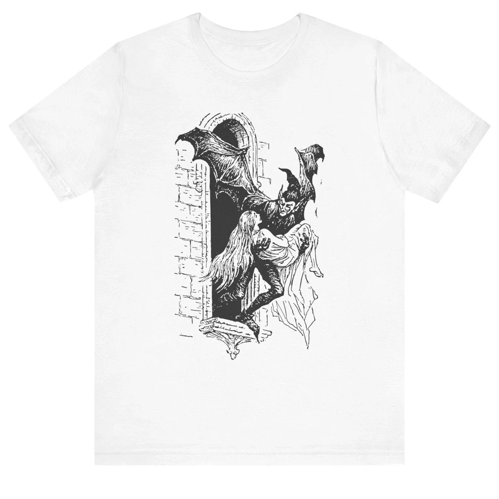 Vintage Dracula Gothic Shirt Vampire Tee Creepy Art Retro Unisex Jersey Unisex T-shirt, Sweatshirt, Hoodie, Long Sleeve Tee - T-Shirt, Sweatshirt, Hoodie