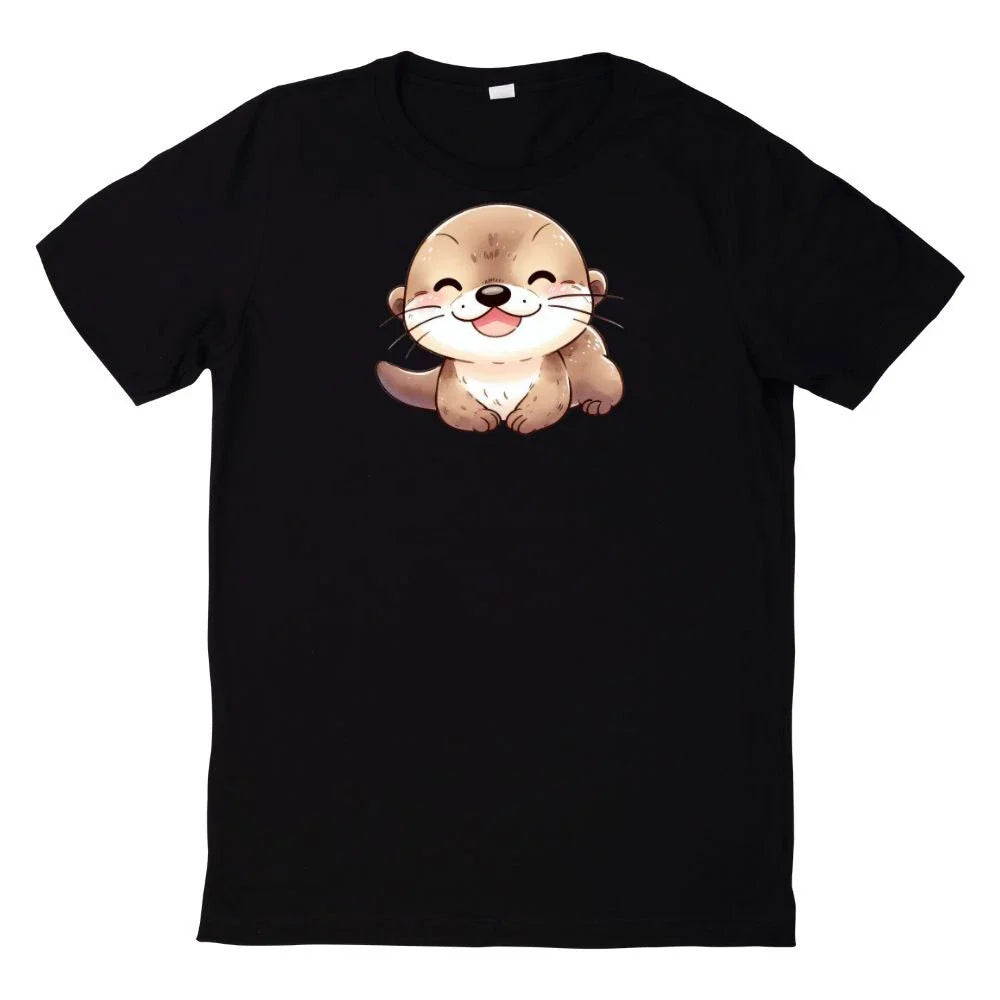 Cute Kawaii Otter Print T-Shirt Unisex T-shirt, Sweatshirt, Hoodie, Long Sleeve Tee - T-Shirt, Sweatshirt, Hoodie