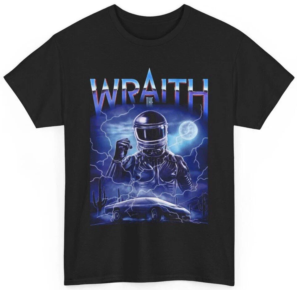 The Wraith T Shirt - 80s Sci Fiction Classic Poster Art - New Unisex T-shirt, Sweatshirt, Hoodie, Long Sleeve Tee - T-Shirt, Sweatshirt, Hoodie