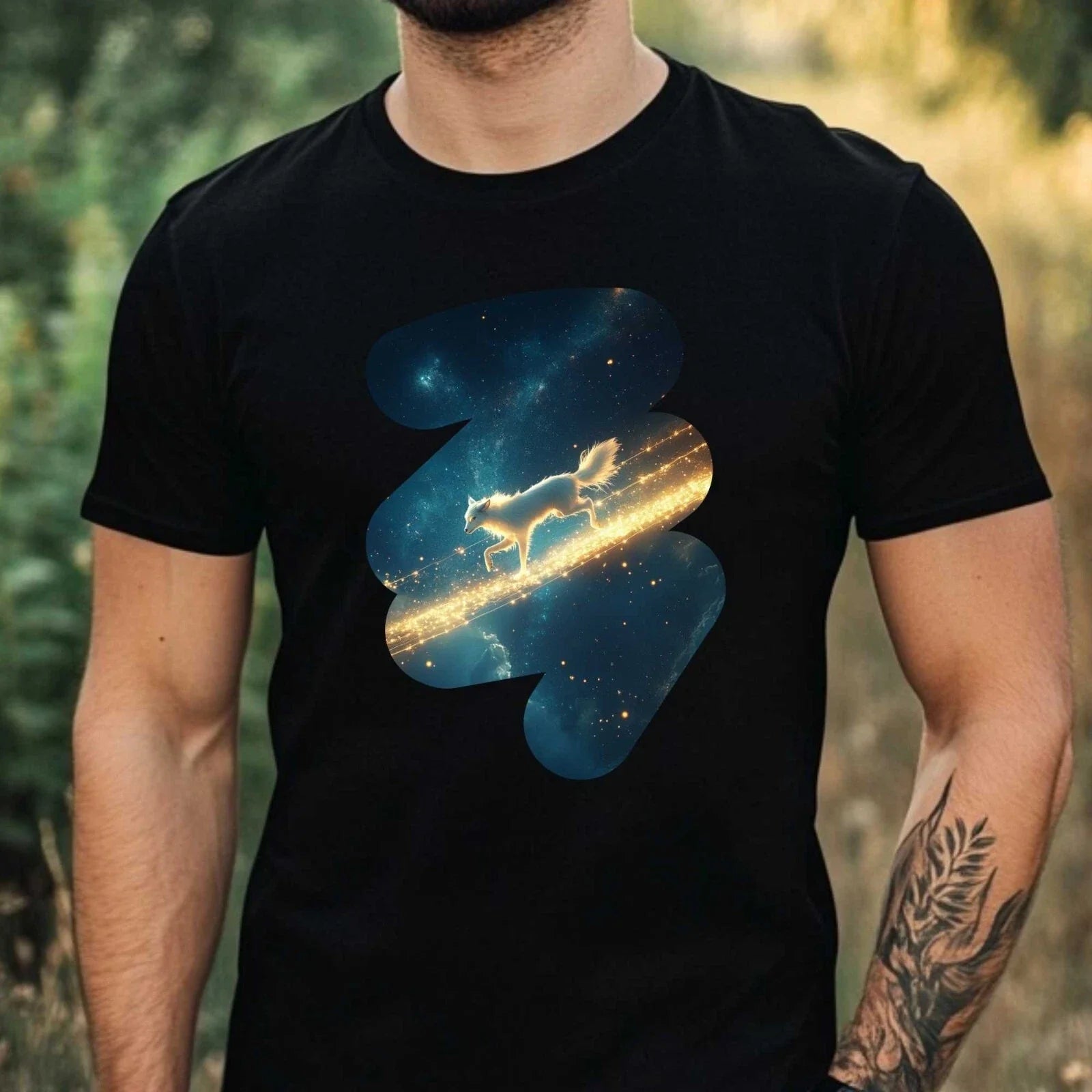 Mens Light Up Animal Print Cotton T-Shirt Size XS to 5XL Unisex T-shirt, Sweatshirt, Hoodie, Long Sleeve Tee - T-Shirt, Sweatshirt, Hoodie