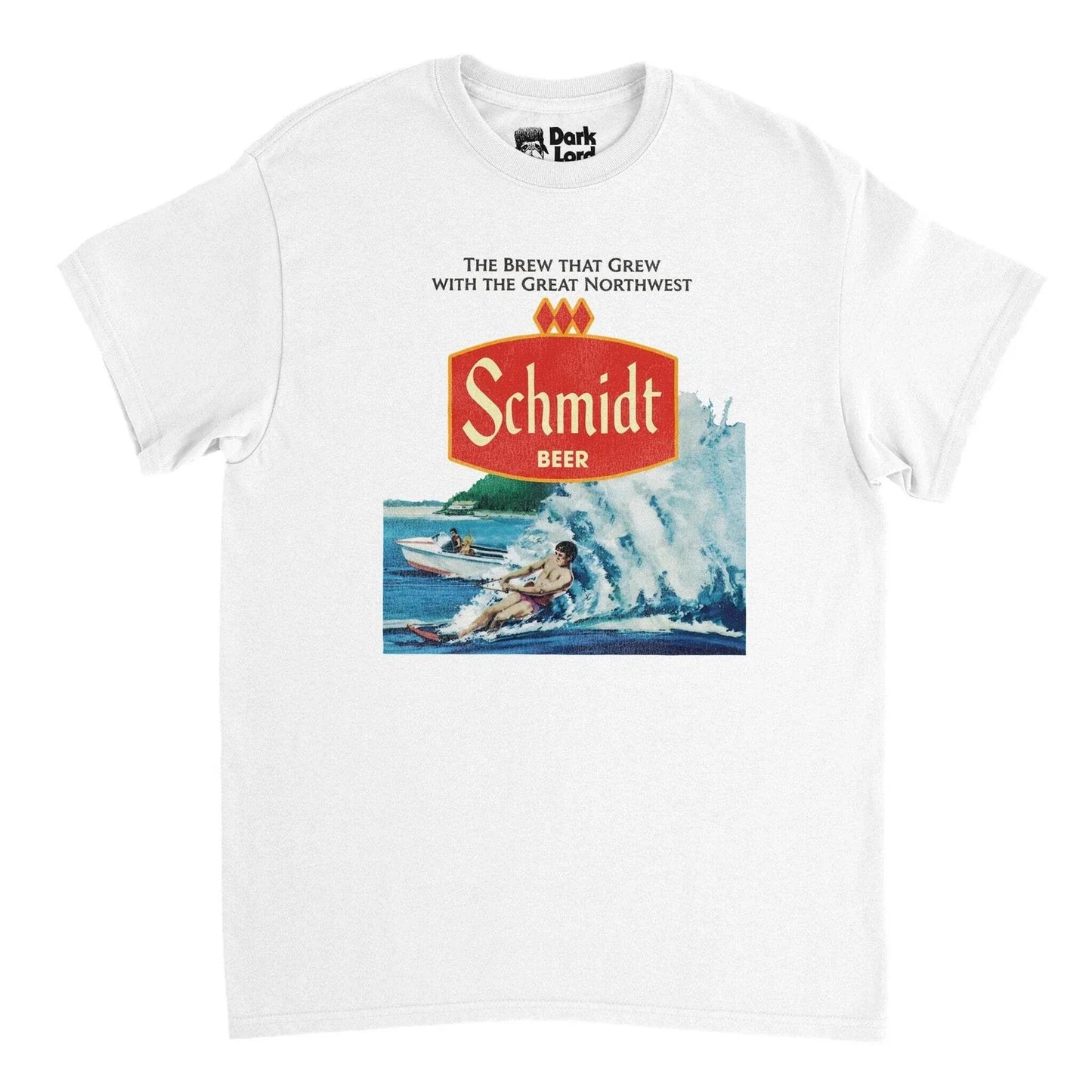 Retro Defunct Schmidt Beer Waterskiing T-Shirt Unisex T-shirt, Sweatshirt, Hoodie, Long Sleeve Tee - T-Shirt, Sweatshirt, Hoodie