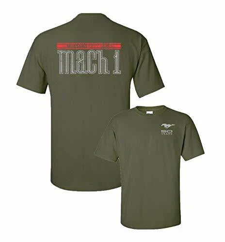 Ford Tee Shirt Mustang 50 Years Mach 1 Military Unisex T-shirt, Sweatshirt, Hoodie, Long Sleeve Tee - T-Shirt, Sweatshirt, Hoodie