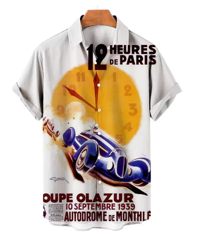 Mens Button Down Shirts Motorcycle Motorbike Printed Hawaiian Tops Novelty Gift Unisex T-shirt, Sweatshirt, Hoodie, Long Sleeve Tee - T-Shirt, Sweatshirt, Hoodie