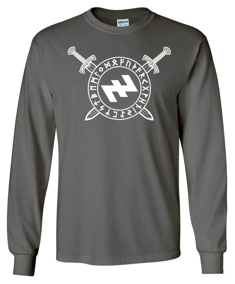 Wolf angel LONG SLEEVE T-shirt - Norse Odin Viking Thor Valhalla Unisex T-shirt, Sweatshirt, Hoodie, Long Sleeve Tee - T-Shirt, Sweatshirt, Hoodie