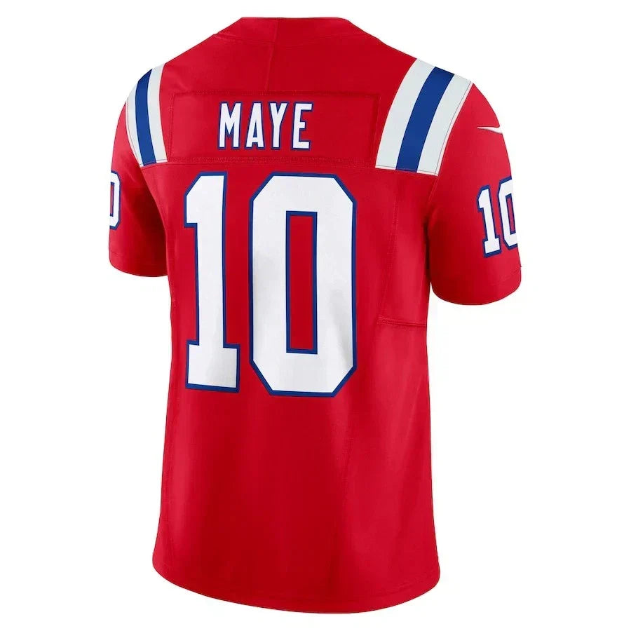 New England Patriots Drake Maye #10 Red 2025 F.U.S.E. NFL Limited Jersey football jersey product view 3
