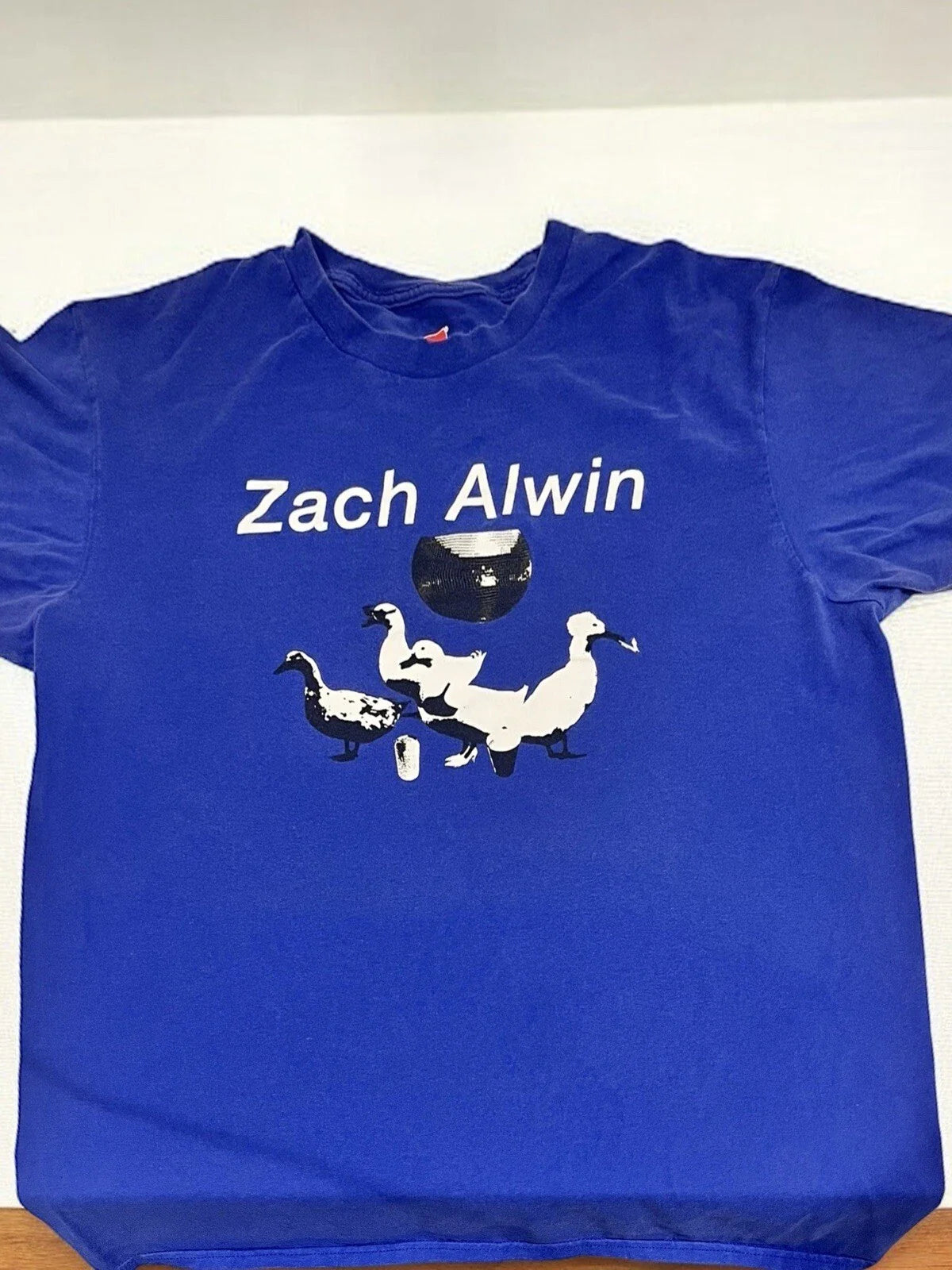 Zach Alwin T Shirt Mens Large Blue Streetwear Y2K Music Ducks Unisex T-shirt, Sweatshirt, Hoodie, Long Sleeve Tee - T-Shirt, Sweatshirt, Hoodie