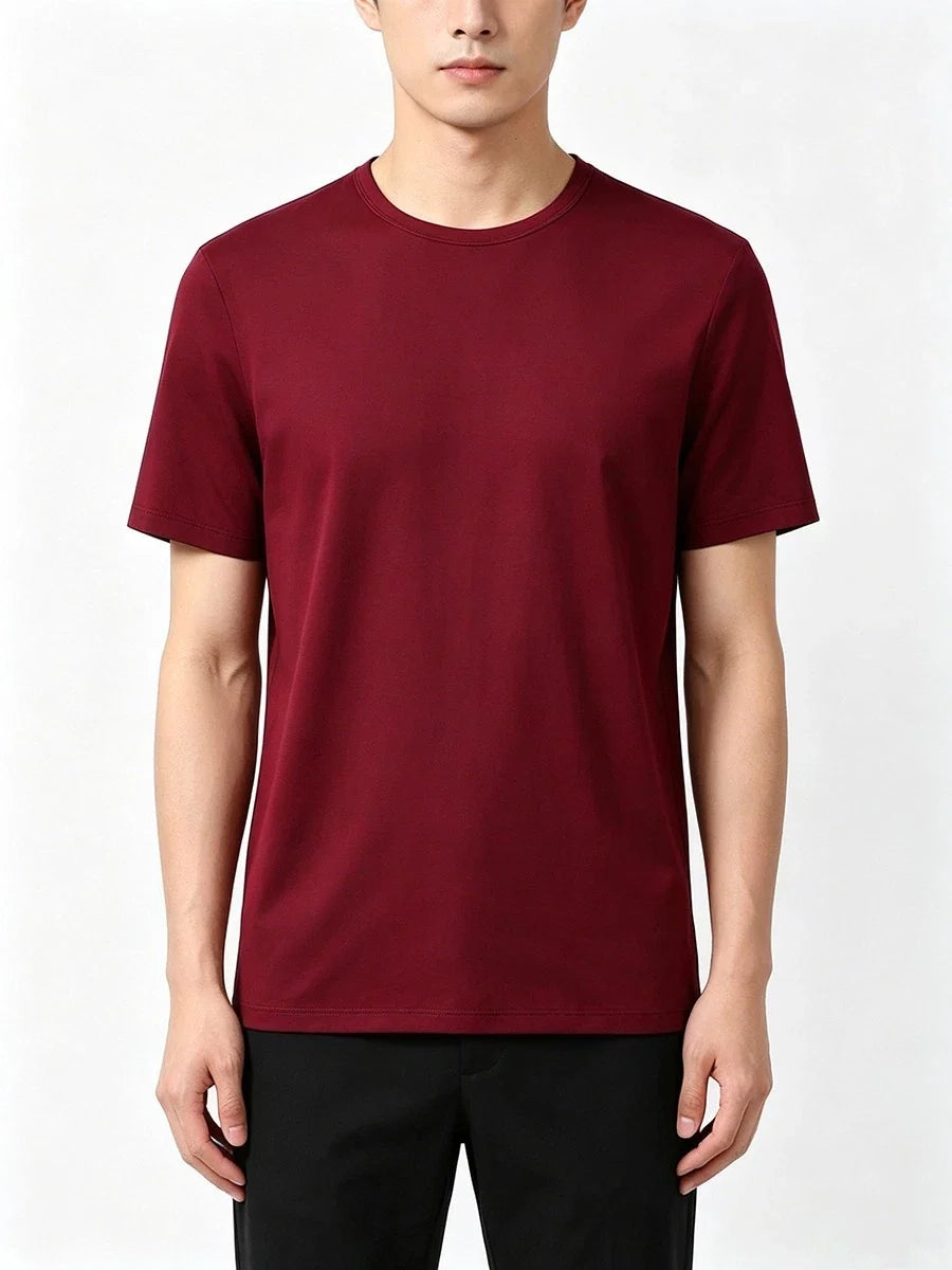 Men's Ice Silk Short Sleeve Polyester T-Shirt Quick Dry Solid Color Top Unisex T-shirt, Sweatshirt, Hoodie, Long Sleeve Tee - T-Shirt, Sweatshirt, Hoodie