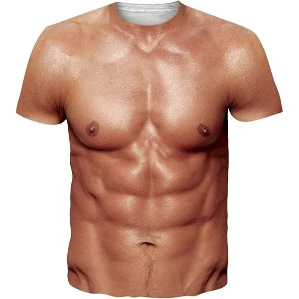 Men's Funny 3D Muscle Printed Short Sleeve T-Shirt 3D V515 Unisex T-shirt, Sweatshirt, Hoodie, Long Sleeve Tee - T-Shirt, Sweatshirt, Hoodie