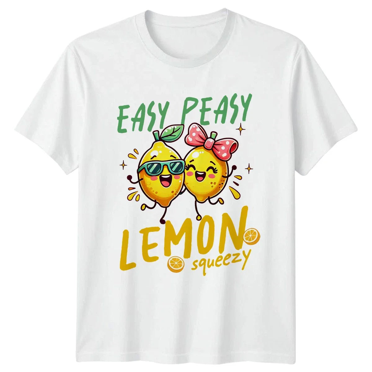 Easy Peasy Lemon Squeezy T-Shirt Citrus Kawaii Fruit Pun Birthday Gift Unisex T-shirt, Sweatshirt, Hoodie, Long Sleeve Tee - T-Shirt, Sweatshirt, Hoodie