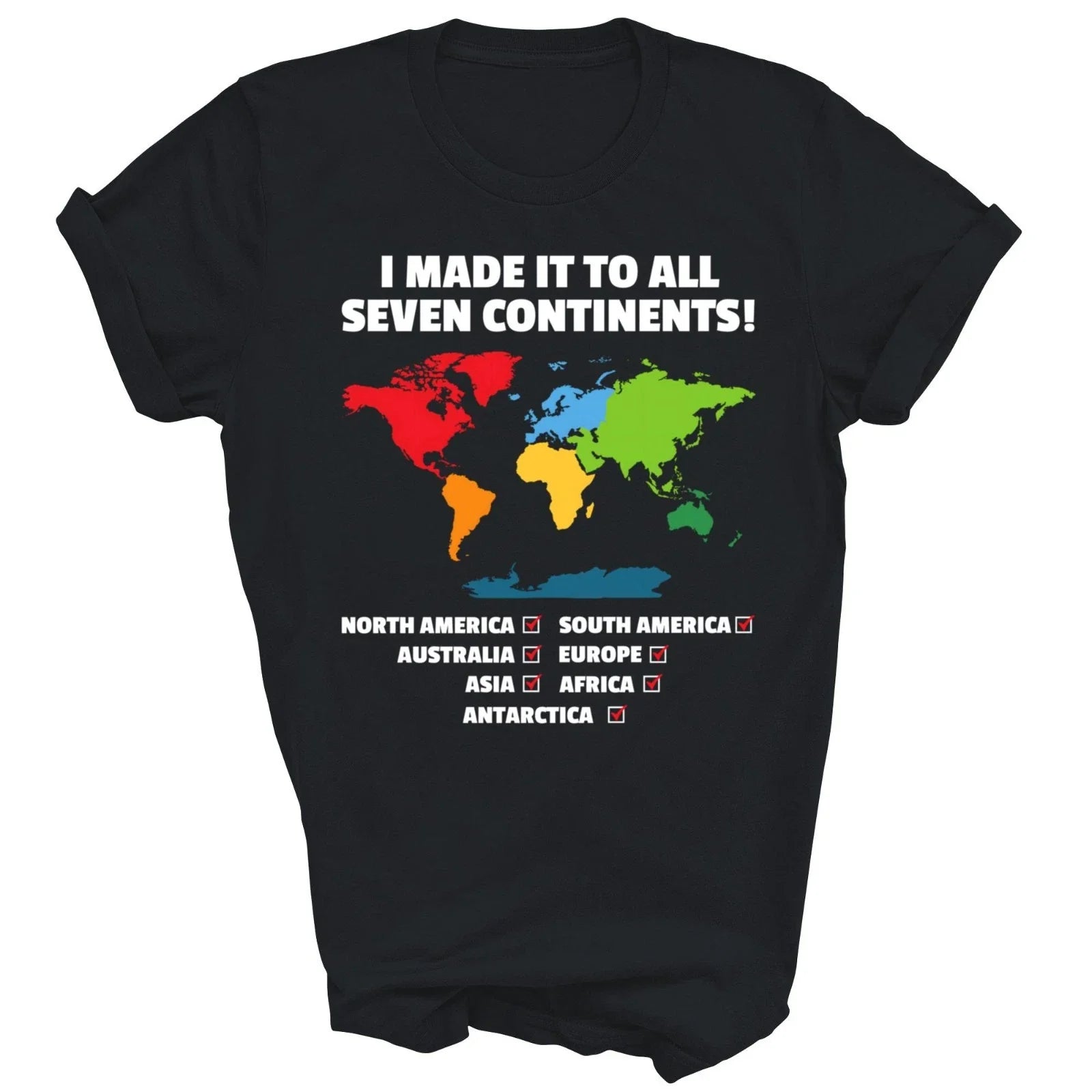 World Traveler Seven Continents 7 Continents Unisex Shirt Gift Unisex T-shirt, Sweatshirt, Hoodie, Long Sleeve Tee - T-Shirt, Sweatshirt, Hoodie