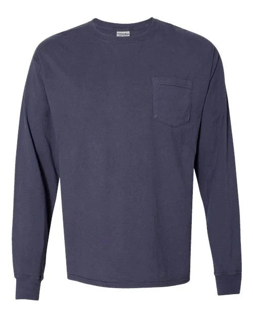 ComfortWash by Hanes Unisex Garment-Dyed Long Sleeve T-Shirt With a Pocket - GDH Unisex T-shirt, Sweatshirt, Hoodie, Long Sleeve Tee - T-Shirt, Sweatshirt, Hoodie