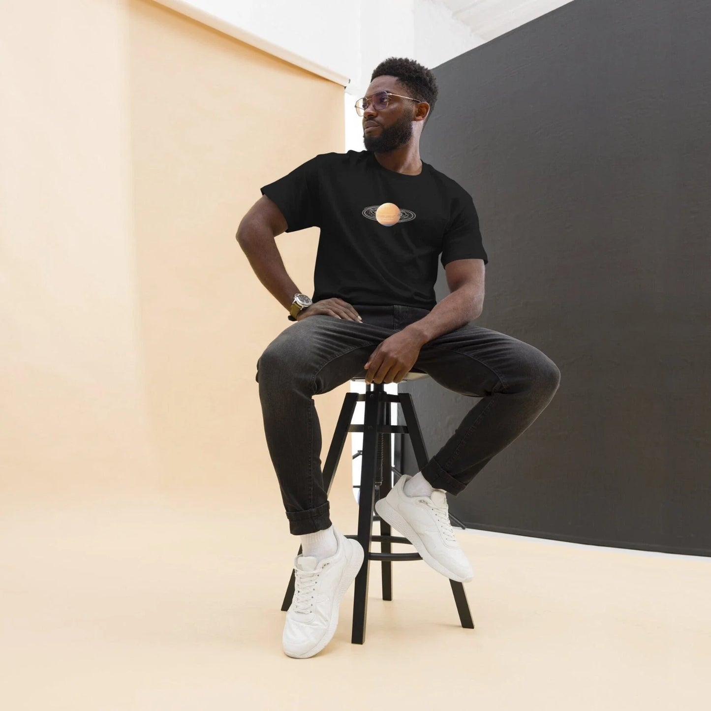 Gilded - Solar System Design With Back - Minimalistic Shirt Unisex T-shirt, Sweatshirt, Hoodie, Long Sleeve Tee - T-Shirt, Sweatshirt, Hoodie