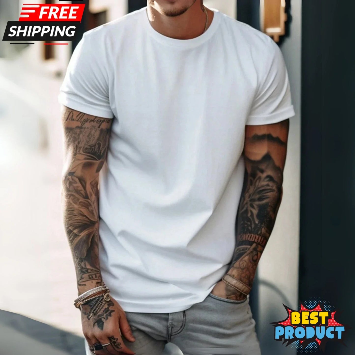 T-Shirt Men's Solid Color Casual Street Sporty Crew Neck Short Sleeve T-Shirt Unisex T-shirt, Sweatshirt, Hoodie, Long Sleeve Tee - T-Shirt, Sweatshirt, Hoodie
