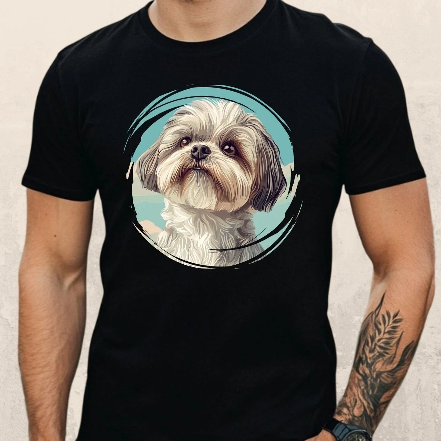 Mens Shih Tzu Dog Print Cotton T-Shirt Size XS to 5XL Unisex T-shirt, Sweatshirt, Hoodie, Long Sleeve Tee - T-Shirt, Sweatshirt, Hoodie