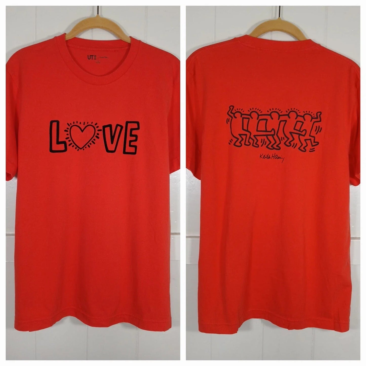 Uniqlo  Keith Haring Shirt LOVE Graphic Tee Men's Small Pop Art Cotton SS Unisex T-shirt, Sweatshirt, Hoodie, Long Sleeve Tee - T-Shirt, Sweatshirt, Hoodie